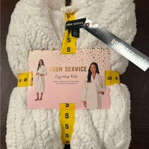 Room Service White Cozy Wrap Robe